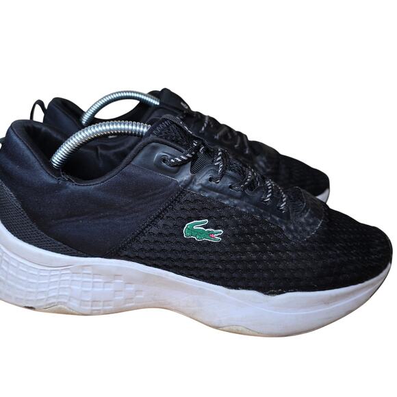 IZOD Lacoste Other - Lacoste Court Drive Fly Knit Textile Sneakers Black White Mens Size 10 
Eu 43